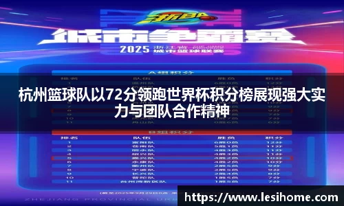 杭州篮球队以72分领跑世界杯积分榜展现强大实力与团队合作精神